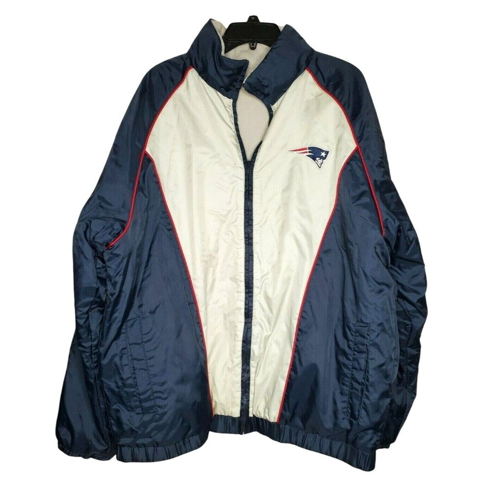 Vintage XL NFL Double-Sided Puffy Jacket – New England Patriots Full Zip
